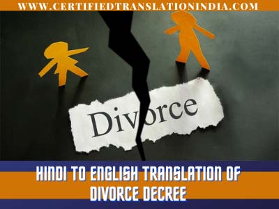 Hindi to English Certified translation of Divorce decree