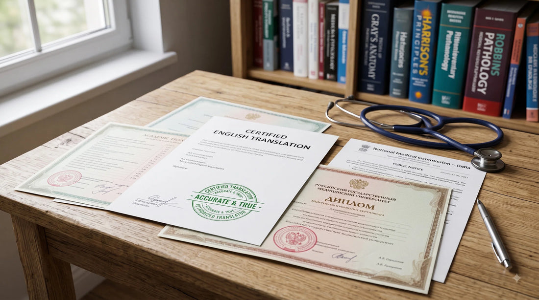 NMC's March 18, 2026 Notice Explained: The Physical Training Rule for Russian-MBBS Students, FMGE Reality & the Documents That Prove Your Degree (2026 Guide)