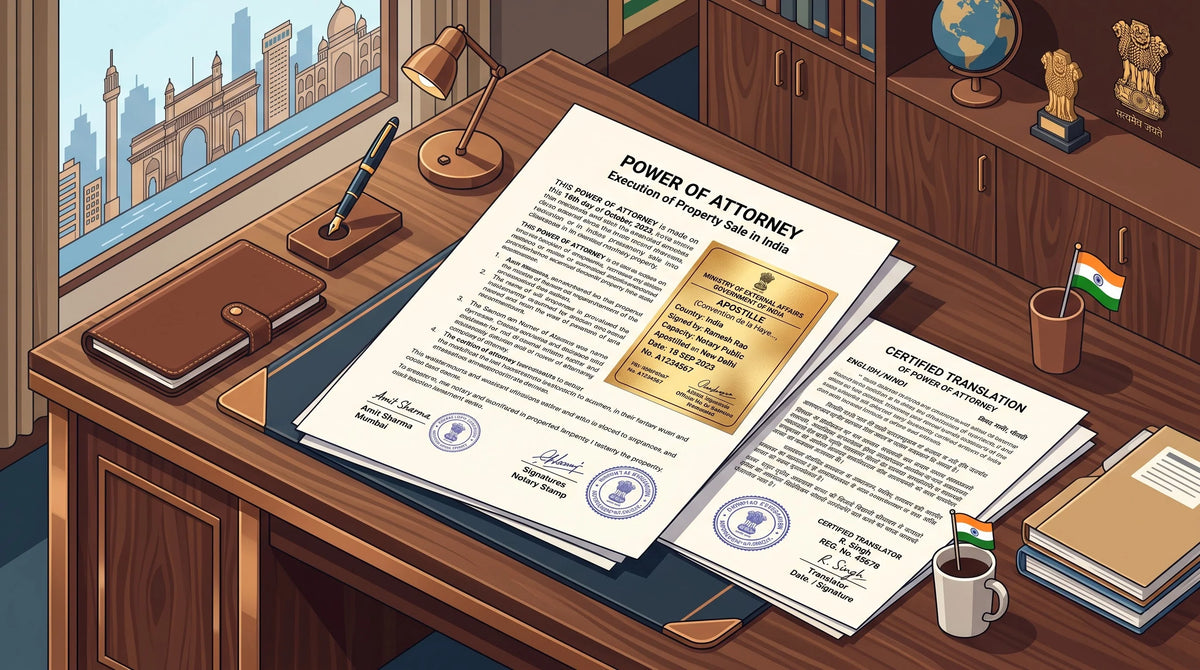 NRI Power of Attorney Translation + Apostille for Indian Property Sale — 2026 Fix (Certified Translation Services)
