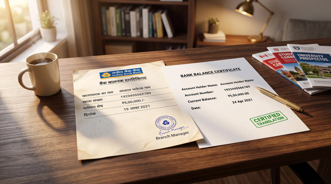 Bank Balance Certificate Translation Rejected? Why Your Hindi Bank Certificate Can't Be Used for Student Visa Abroad (And the Fix)