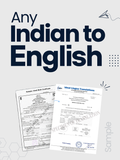 Any Indian language to English Certified Translation of Birth Certificate, Marriage Certificate and other Documents