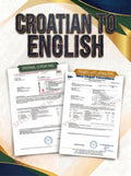 Croatian to English Certified Translation of Degrees, Certificates & Other Legal Documents
