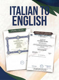 Italian to English Certified Translation of Degrees, Certificates & Other Legal Documents