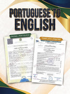 Portuguese to English Certified Translation of Degrees, Certificates & Other Legal Documents