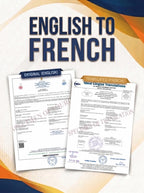 English to French Certified Translation of Degrees, Certificates & other Legal Documents