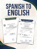 Spanish to English Certified Translation of Degrees, Certificates & Other Legal Documents