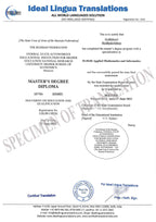 Russian to English Certified Translation of Degrees, Certificates & Other Legal Documents
