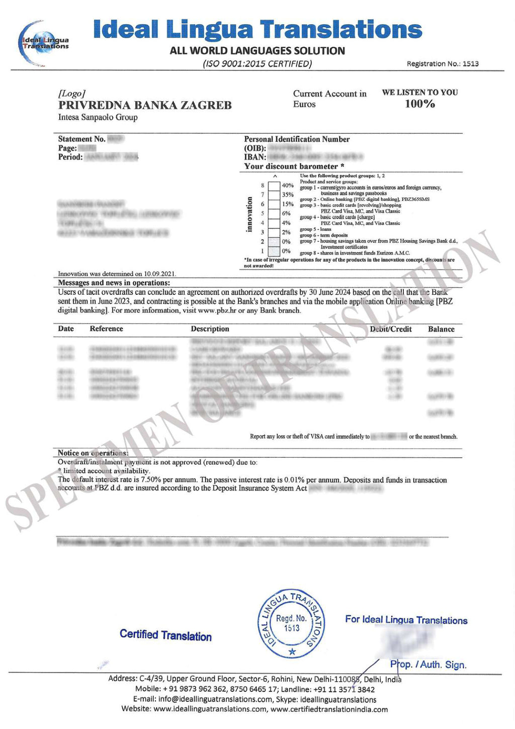 Croatian to English Certified Translation of Degrees, Certificates & Other Legal Documents
