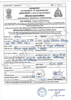 Marathi to English Certified Translation of Birth Certificate, Marriage Certificate and other Documents