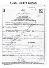 Load image into Gallery viewer, hindi-english-birth-certificate-translation
