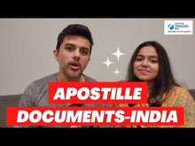 Load and play video in Gallery viewer, MEA Apostille (Legalisation) on Birth Certificate, Marriage Certificate, Degrees, PCC and other documents

